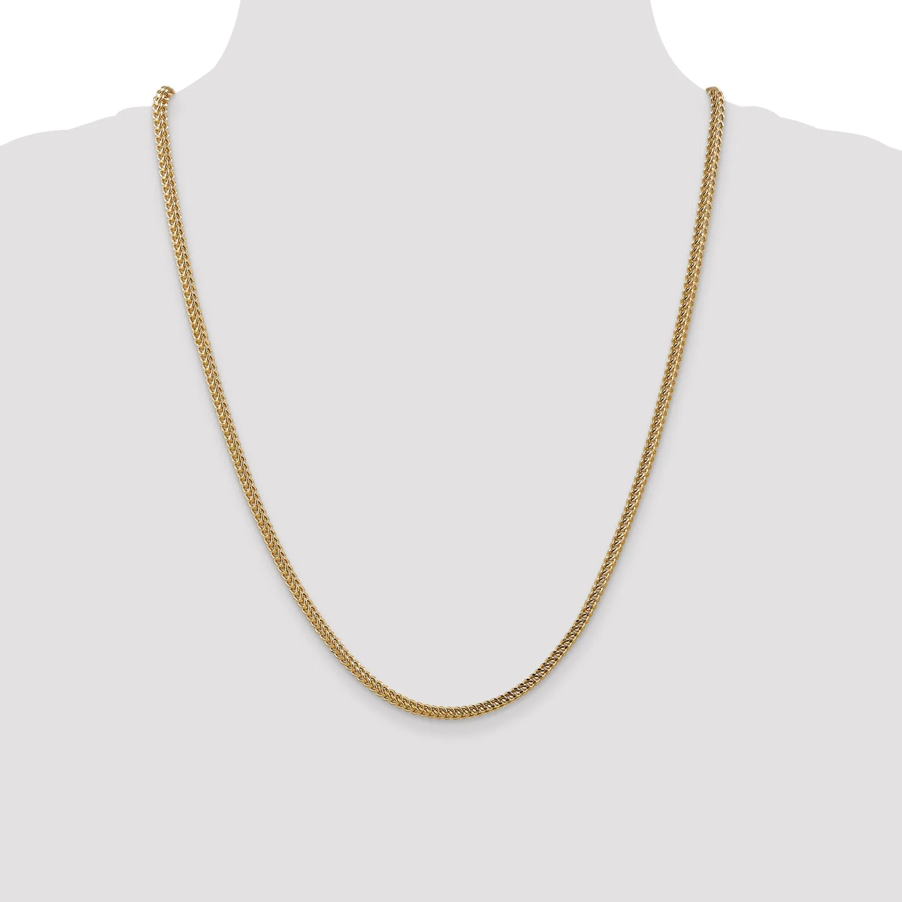 14k Yellow Gold 3.00m Semi Solid Franco Chain