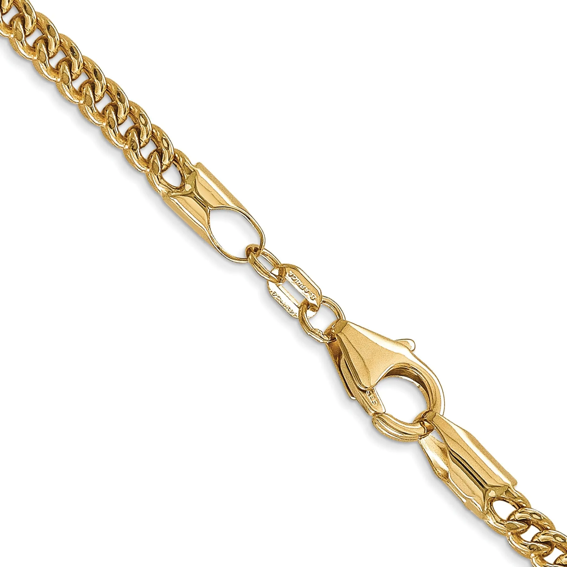 14k Yellow Gold 3.00m Semi Solid Franco Chain