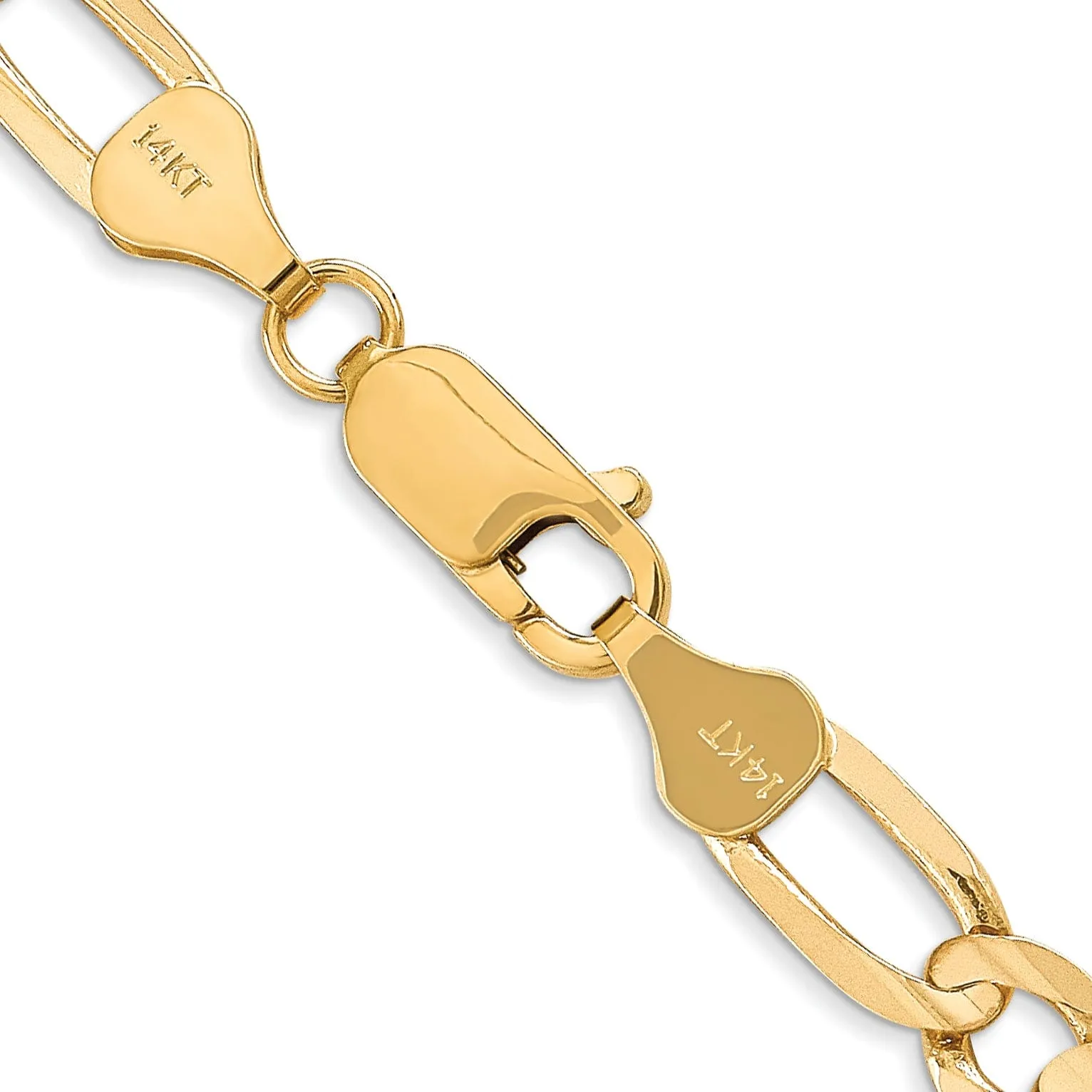 14k Yellow Gold 6.00m Concave Open Figaro Chain