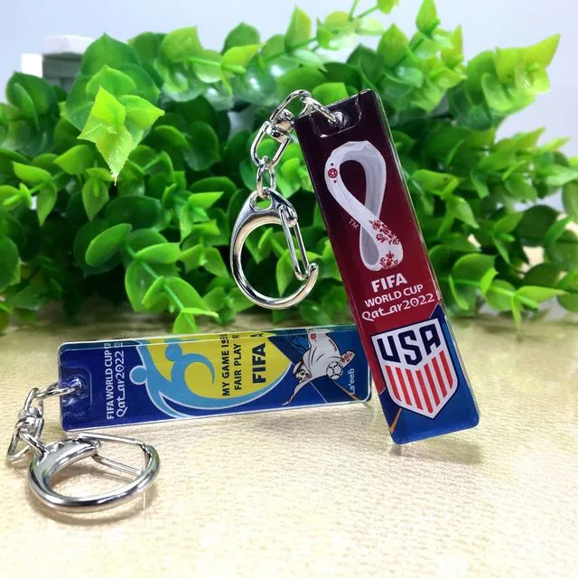 2022 Qatar FIFA World Cup Football Team Acrylic Keychain