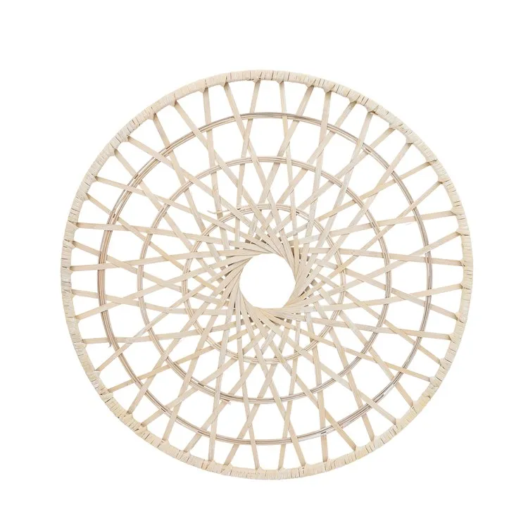 24" Round Wicker Wall Decor - Natural