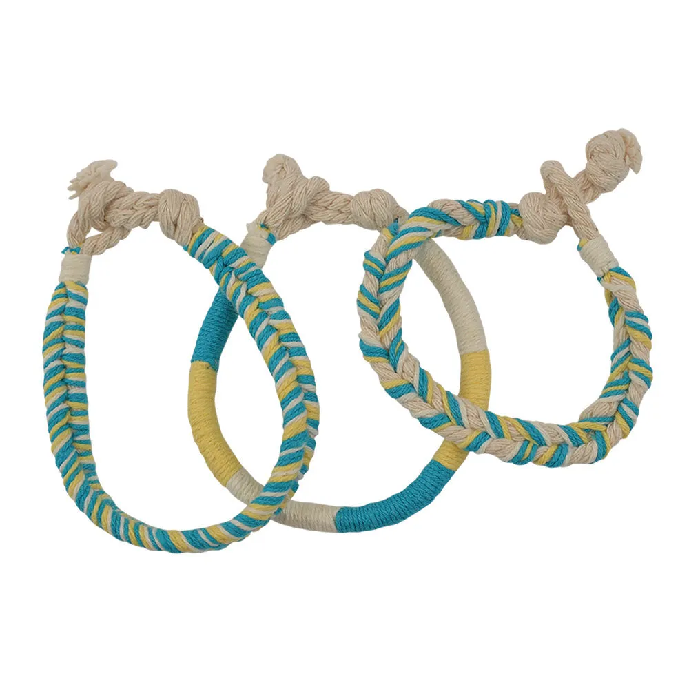 3 Colored Cotton Bracelets - Final Sale