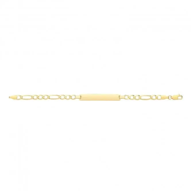 9ct Yellow Gold Figaro Baby ID Bracelet BR239