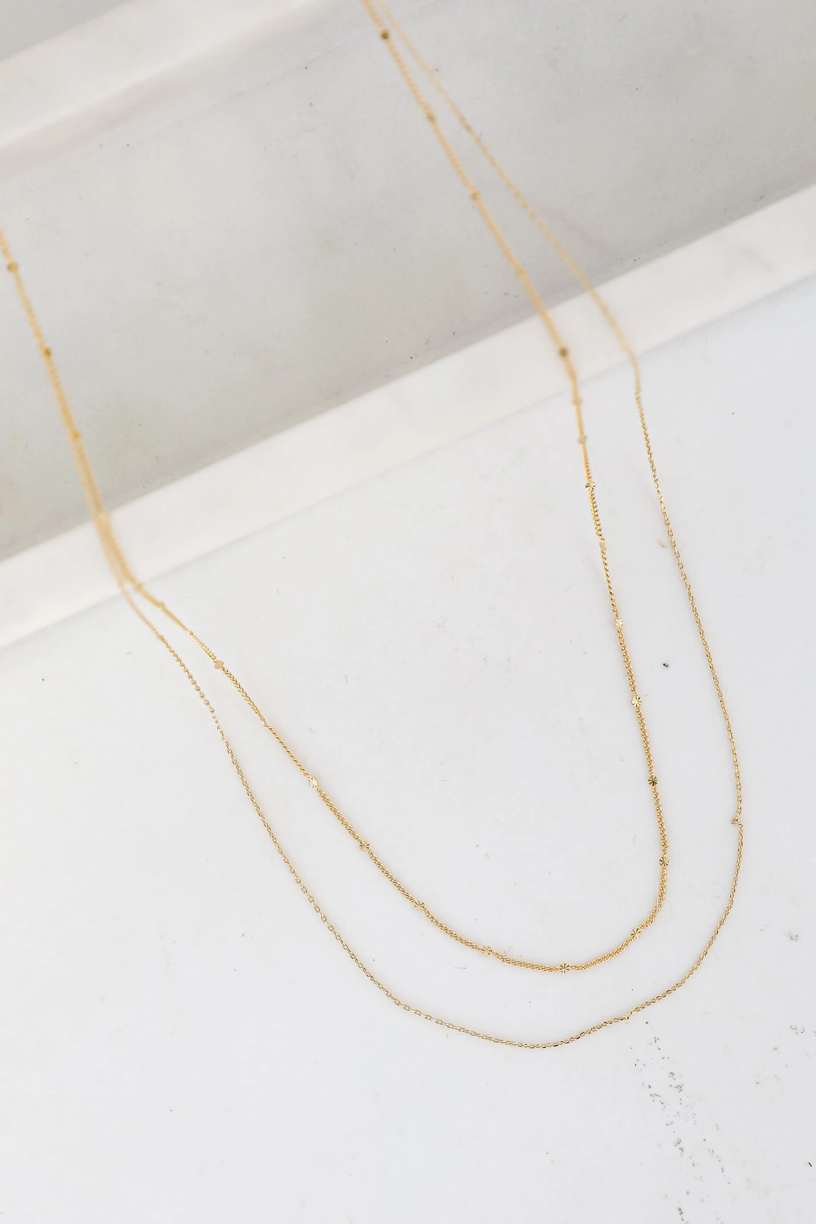 Abbie Gold Layered Chain Necklace