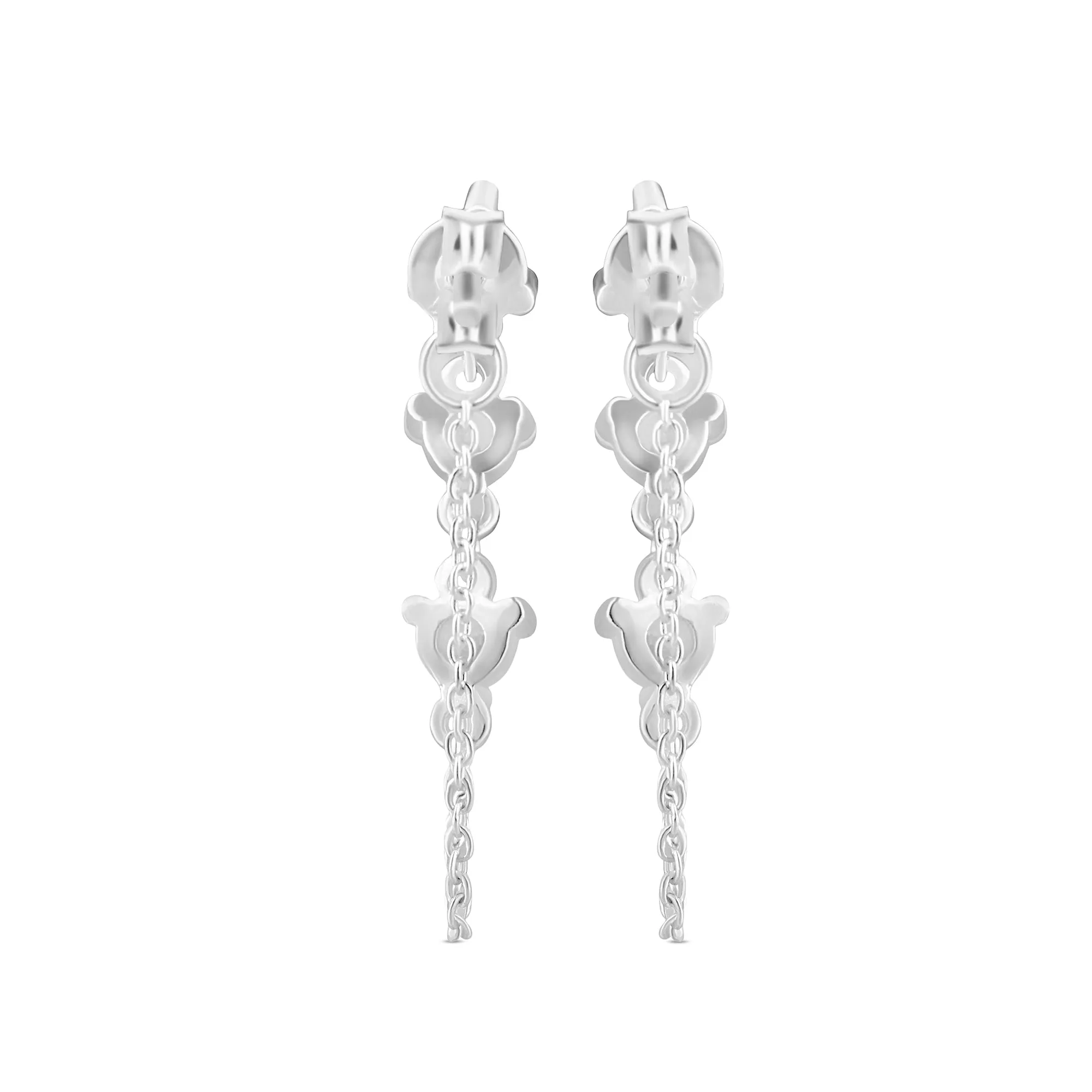 Accessorize London Women's 925 Sterling Silver Hallmark Cubic Zirconia Sparkle Chain Earrings