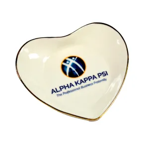 Alpha Kappa Psi Ceramic Ring Dish