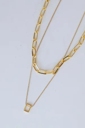 Amelia Gold Layered Chain Necklace