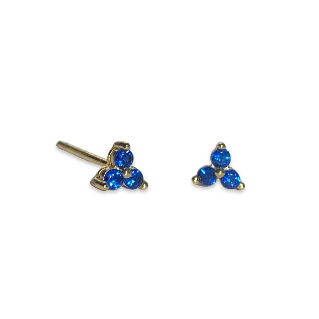 Amy Three Petal Cluster Flower Studs