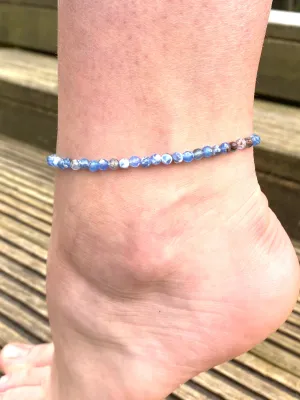 Anklet Bracelet with Beads - Crystal Anklet