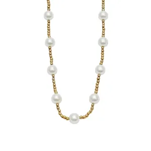 Ansley Beaded Pearl Necklace