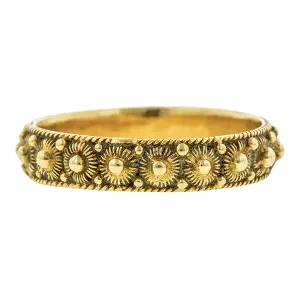 Antique Etruscan Revival Wedding Band Ring