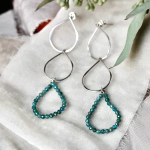 Apatite Petal Drop earrings