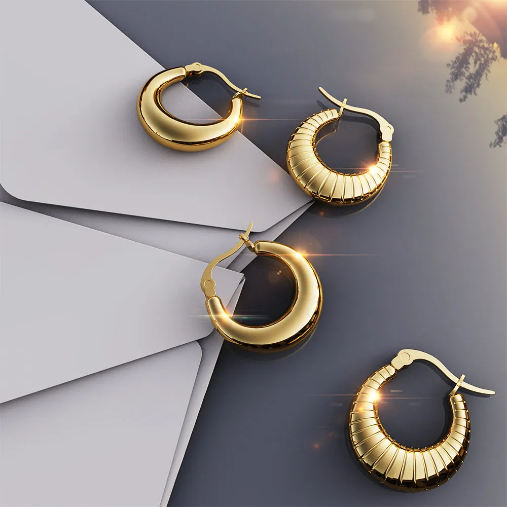 Ava Gold Hoop Earrings