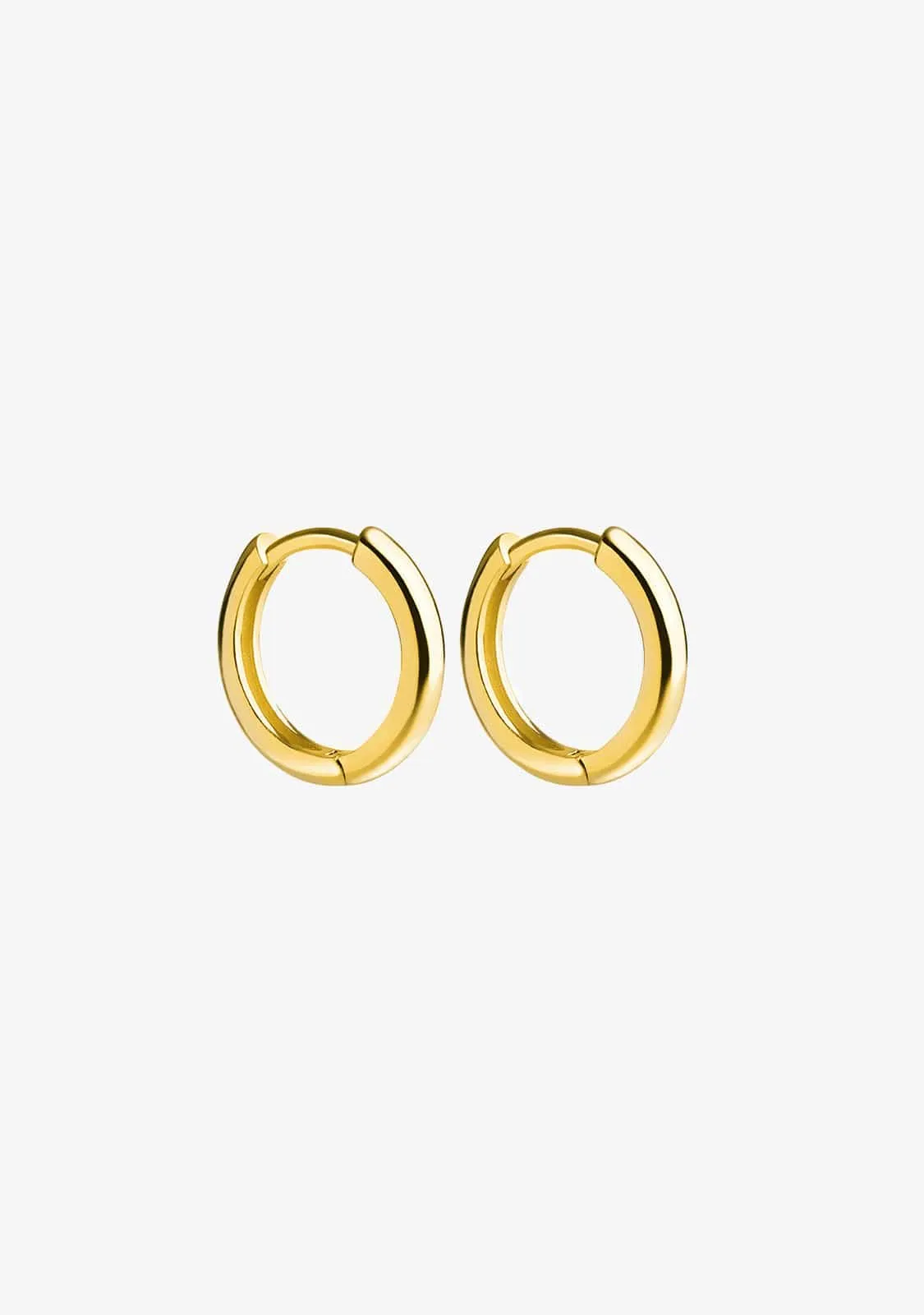 Basic 15 Hoop Earrings Gold