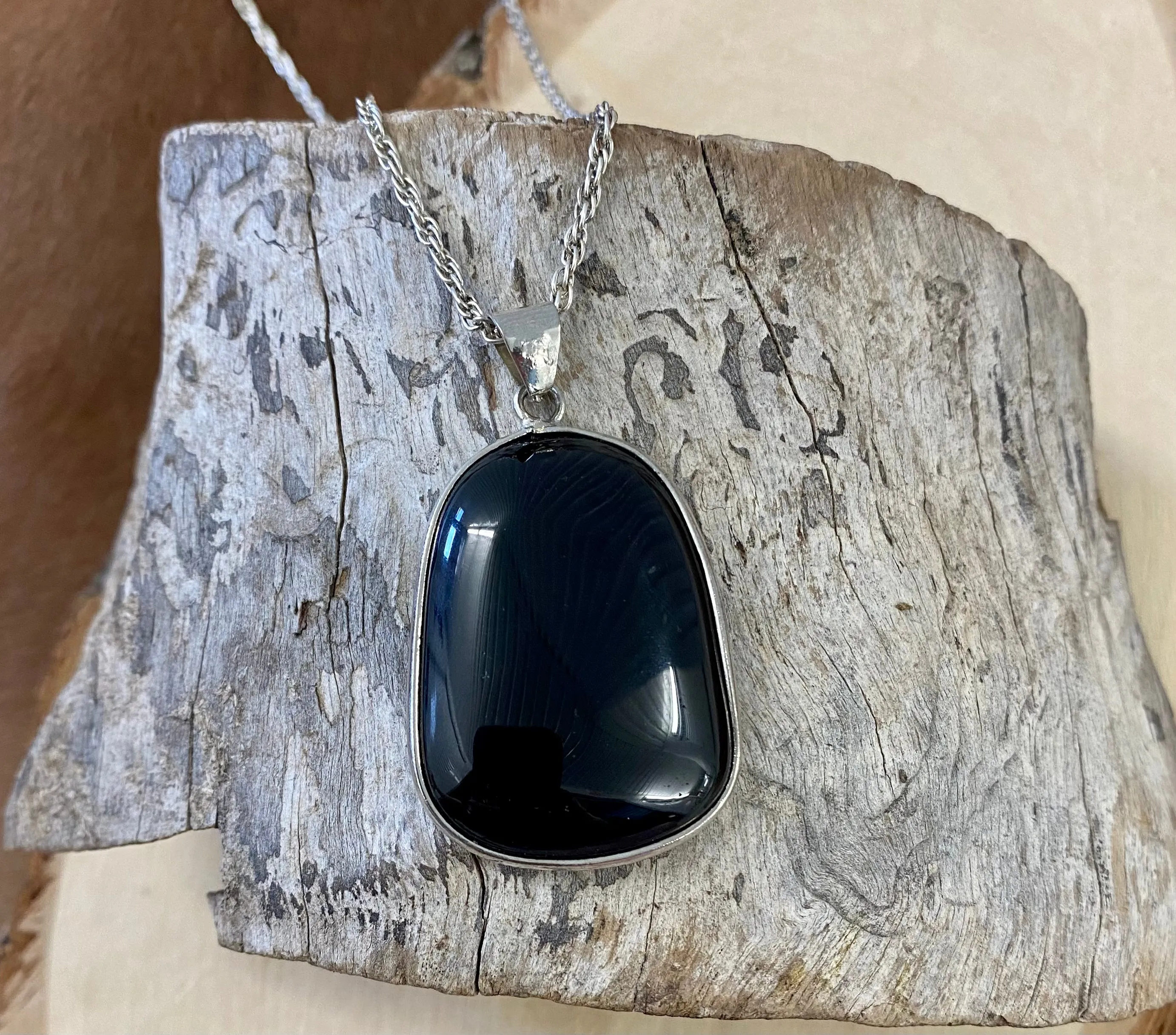 Black Onyx Pendant Necklace