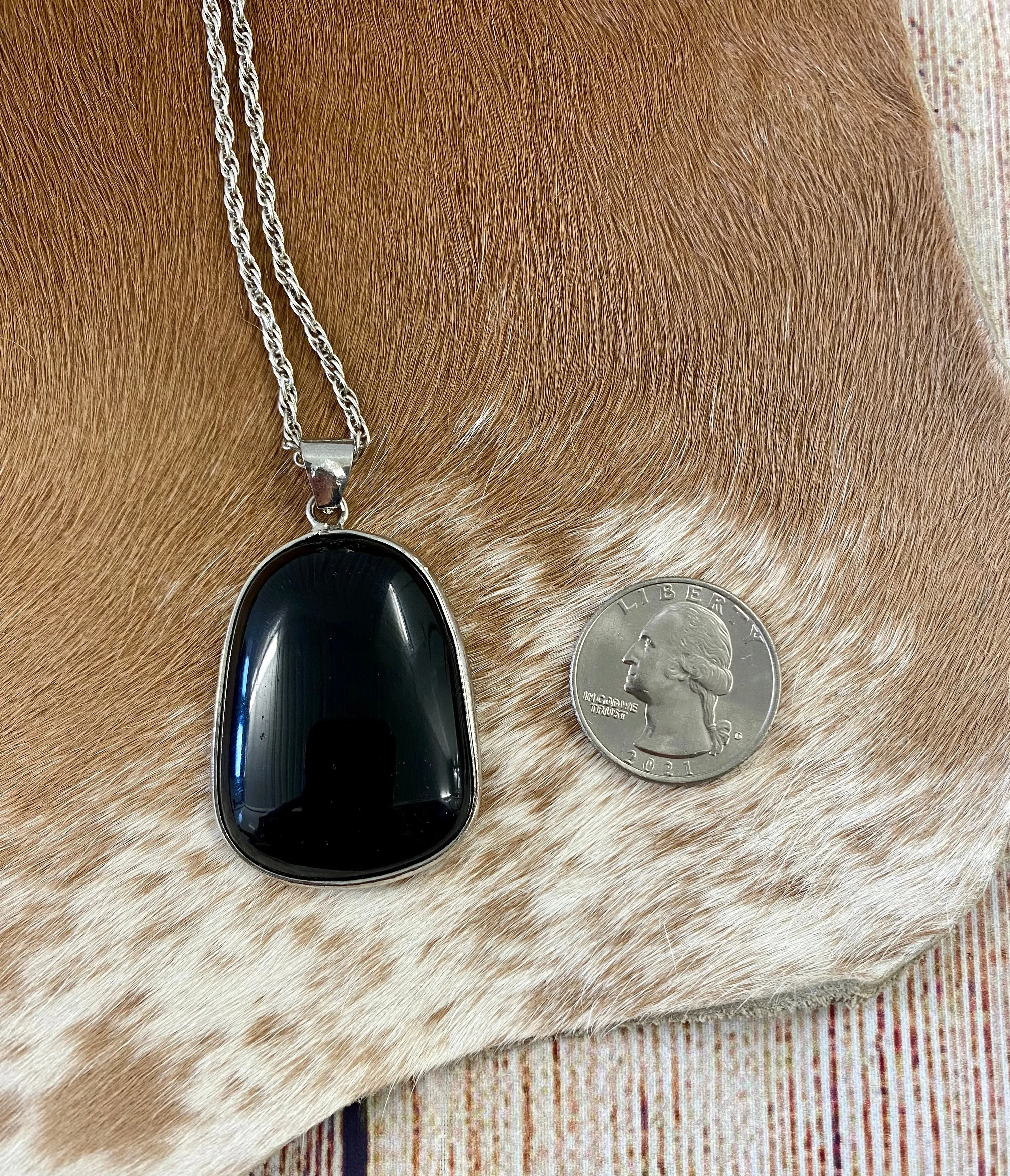 Black Onyx Pendant Necklace