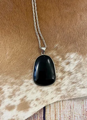 Black Onyx Pendant Necklace