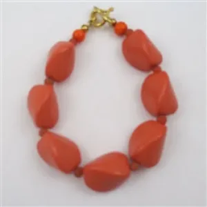 Bracelet in Big Bold Orange  Nuggets