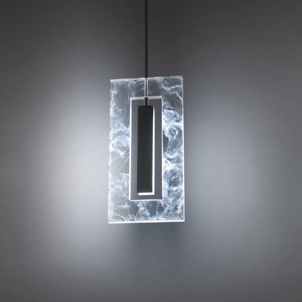 Cambria 16 in. LED Pendant Light Black Finish