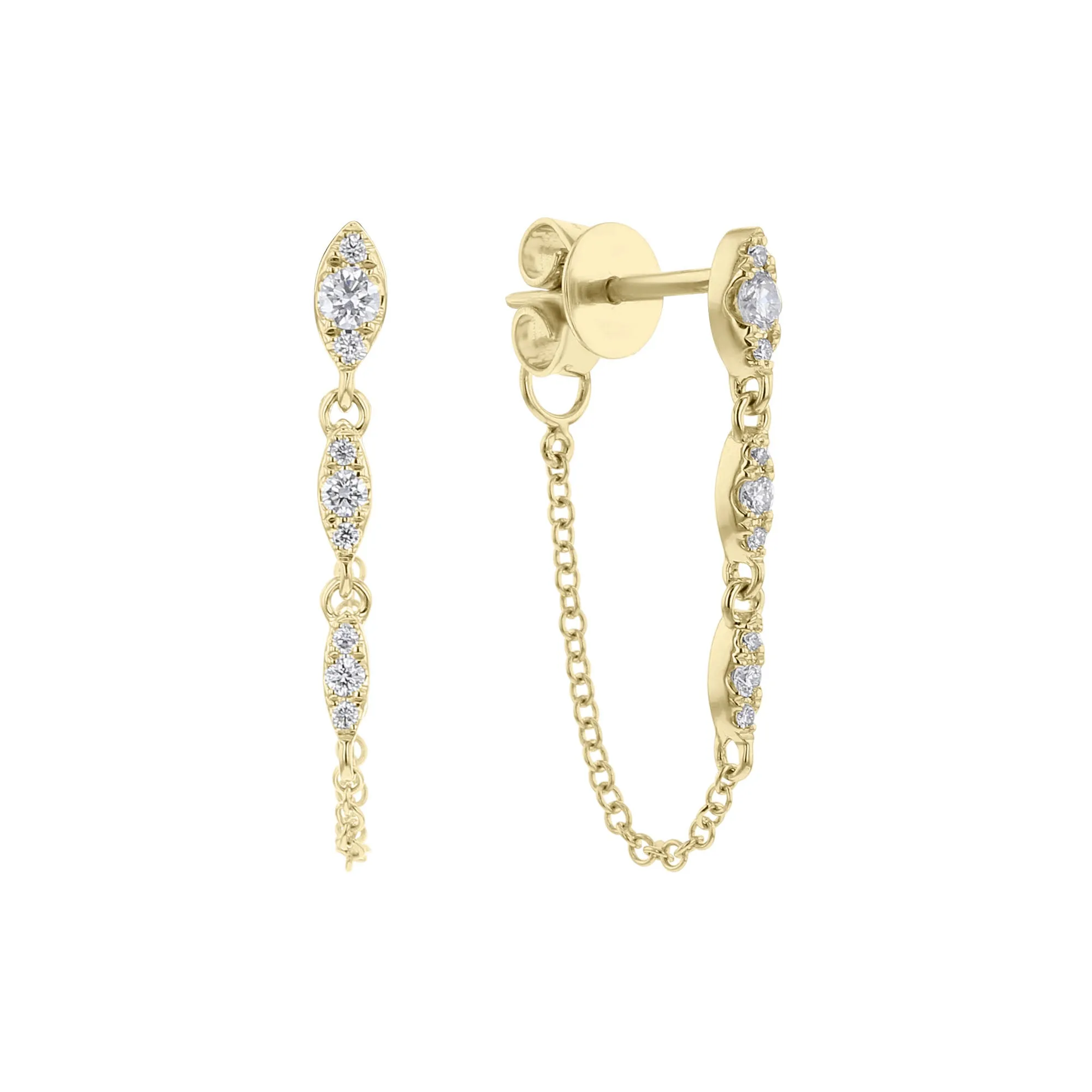 Chains of Love Diamond Drop Earrings