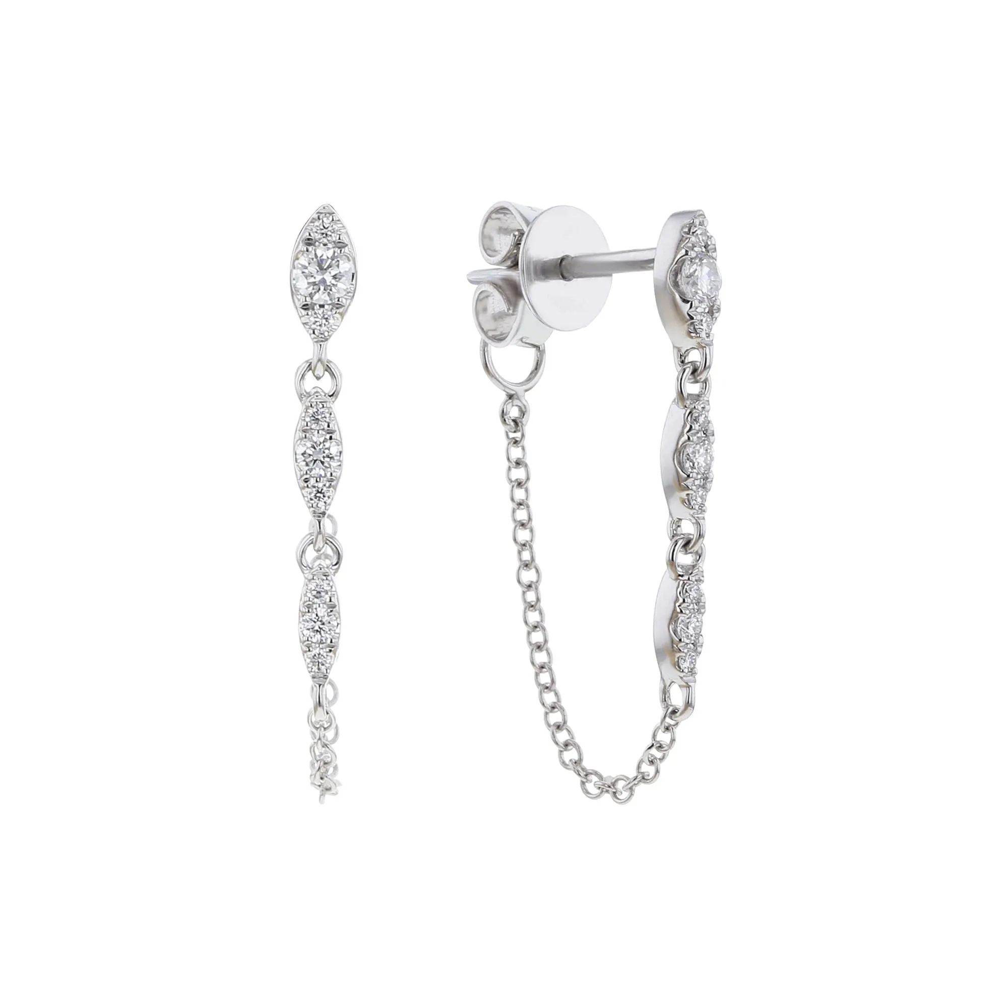 Chains of Love Diamond Drop Earrings