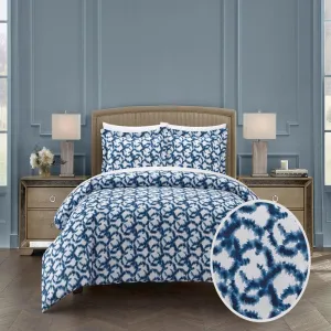 Chic Home Chrisley Duvet Cover Set Contemporary Watercolor Overlapping Rings Pattern Print Design Bedding - Pillow Sham Included - 2 Piece - Twin 68x90", Navy