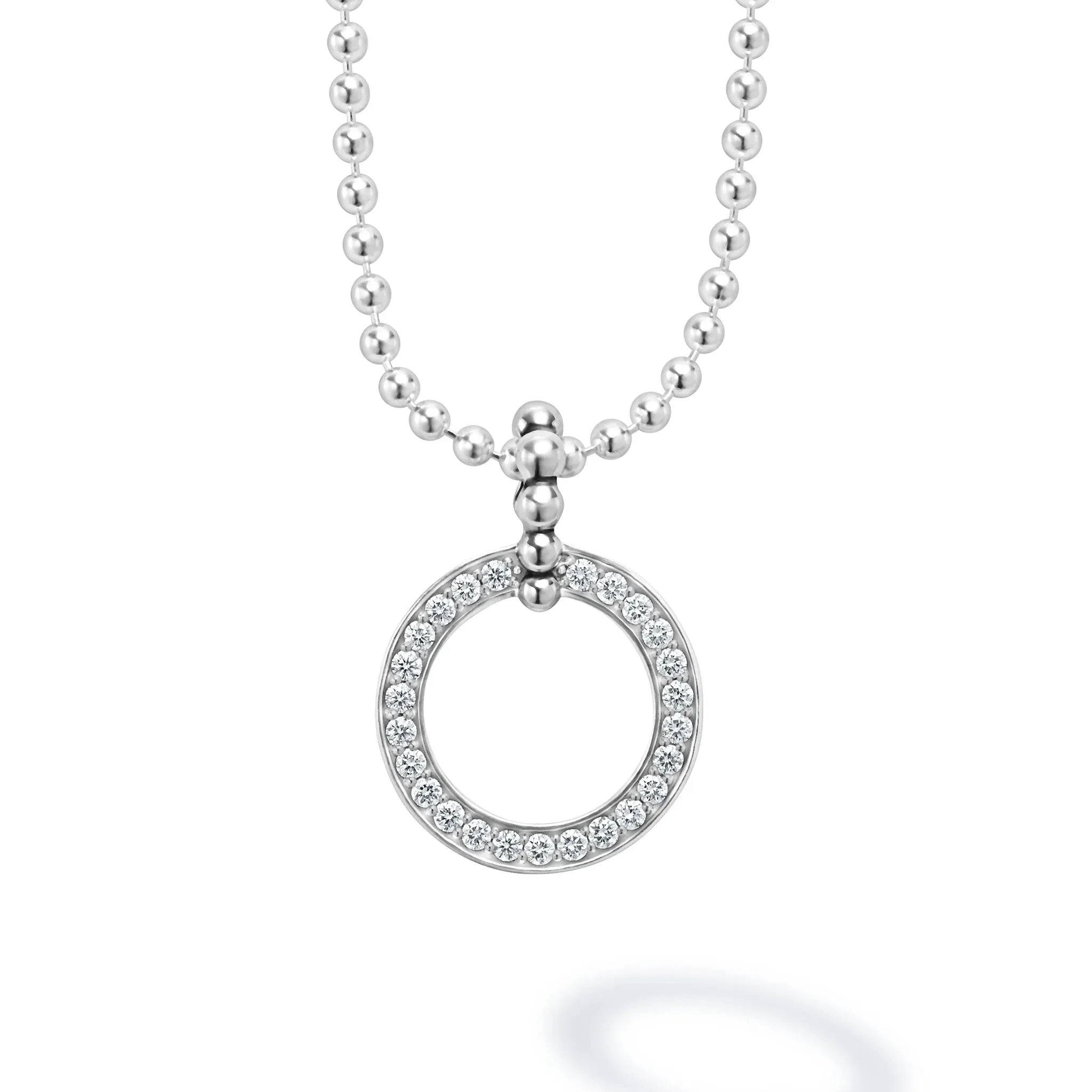 Circle Diamond Pendant Necklace