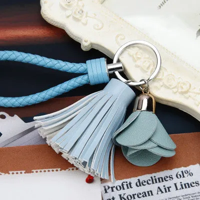 Cloth Flower Key Ring For Lady Couple Bag