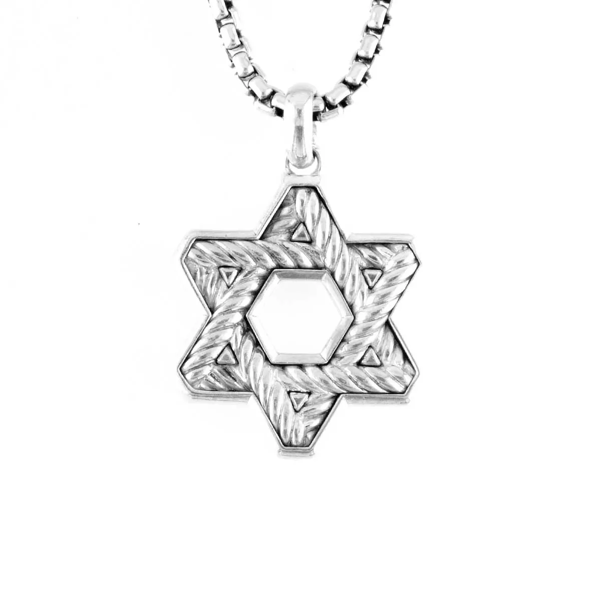 David Yurman Streamline Star of David Pendant with Diamonds