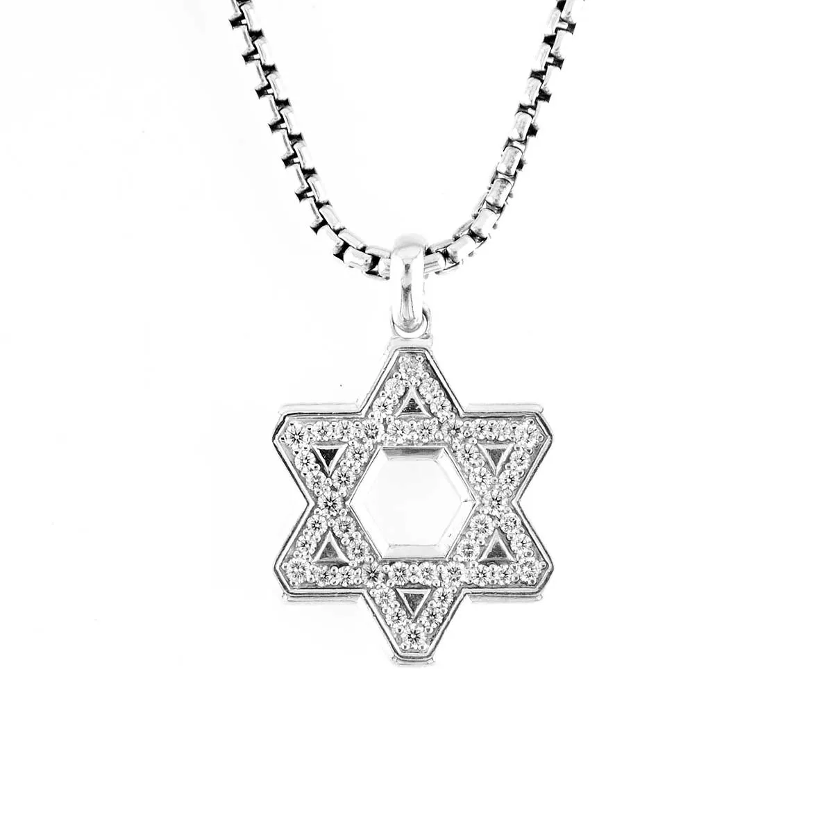 David Yurman Streamline Star of David Pendant with Diamonds