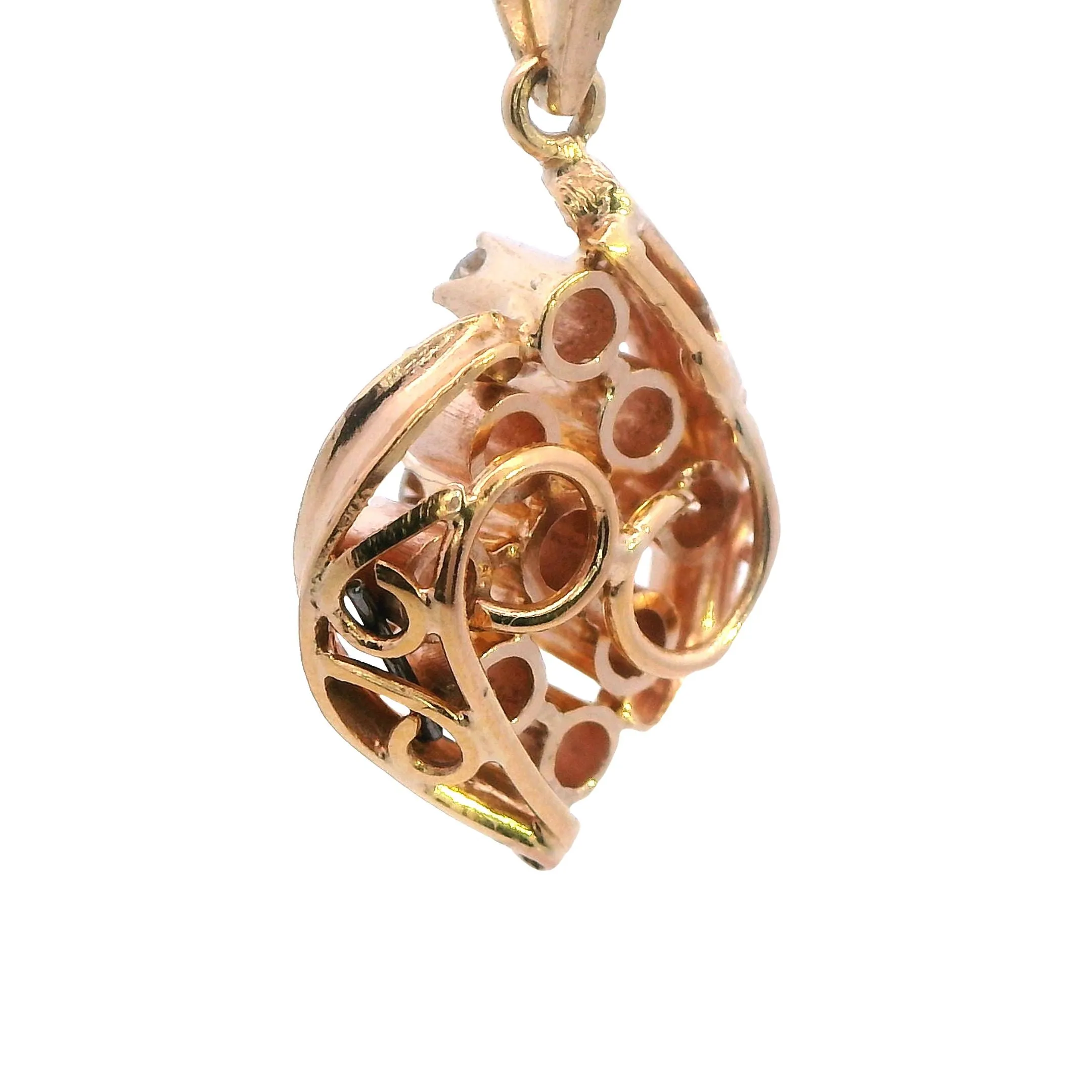 Elegant 9ct Yellow Gold Diamond Pendant - Timeless Elegance