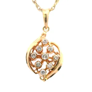 Elegant 9ct Yellow Gold Diamond Pendant - Timeless Elegance