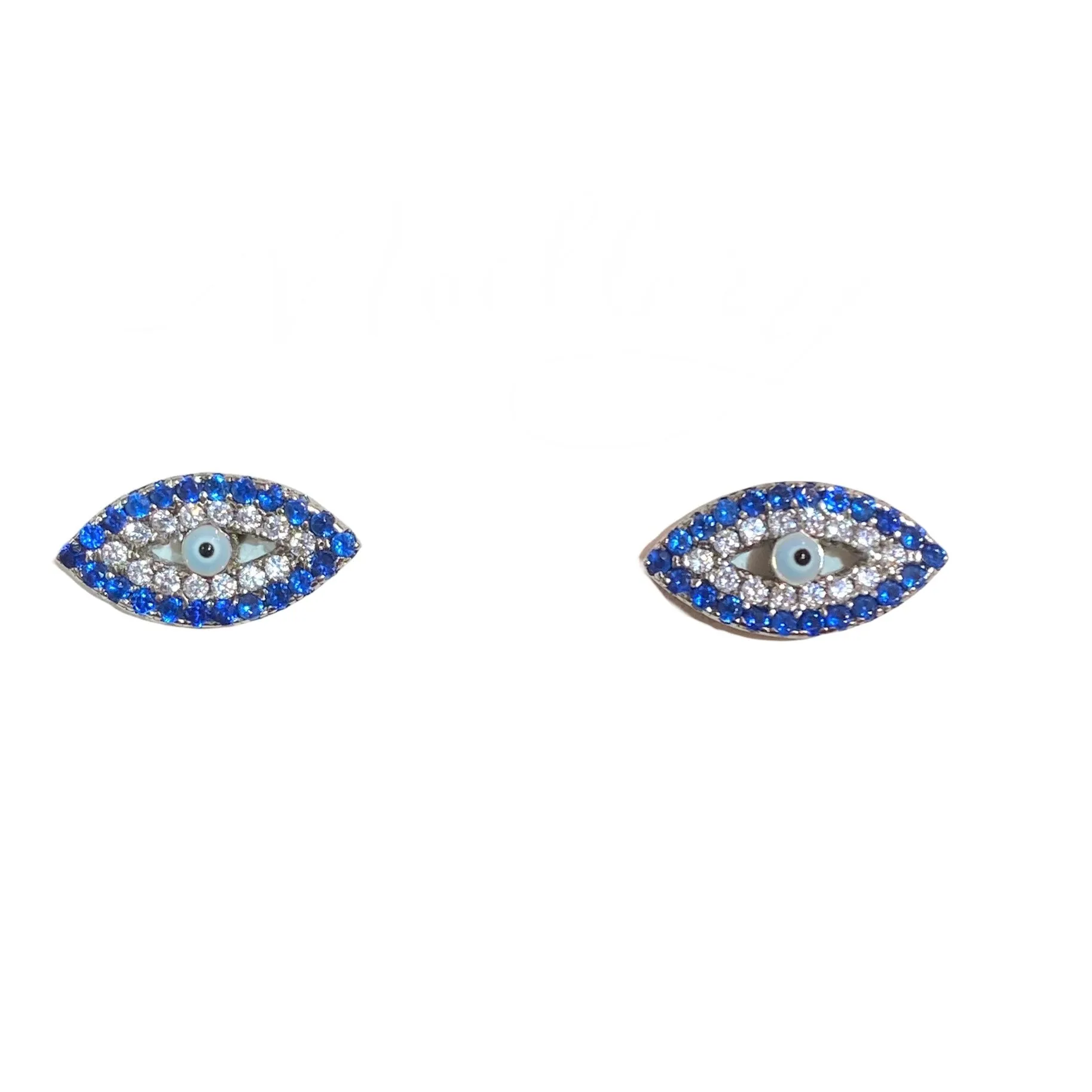 Evil Eye Sapphire Studs