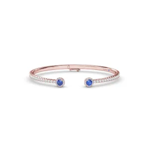 Fana Halo Sapphire and Diamond Bangle