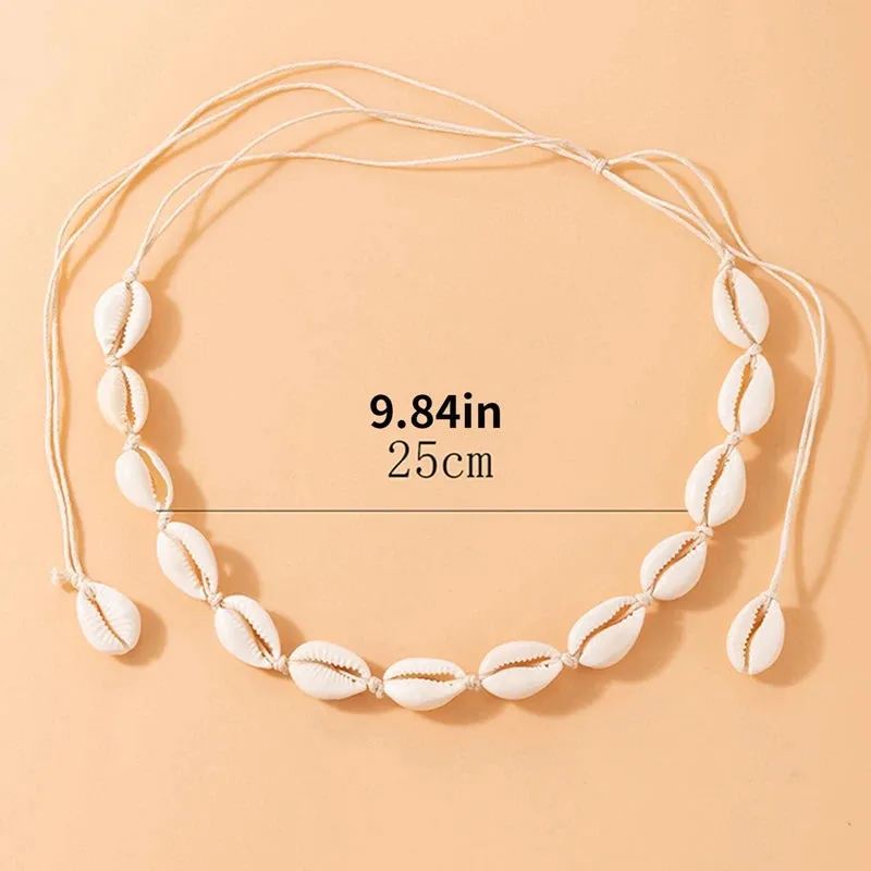 Fashion Rope Chain Natural Shell Choker Necklace