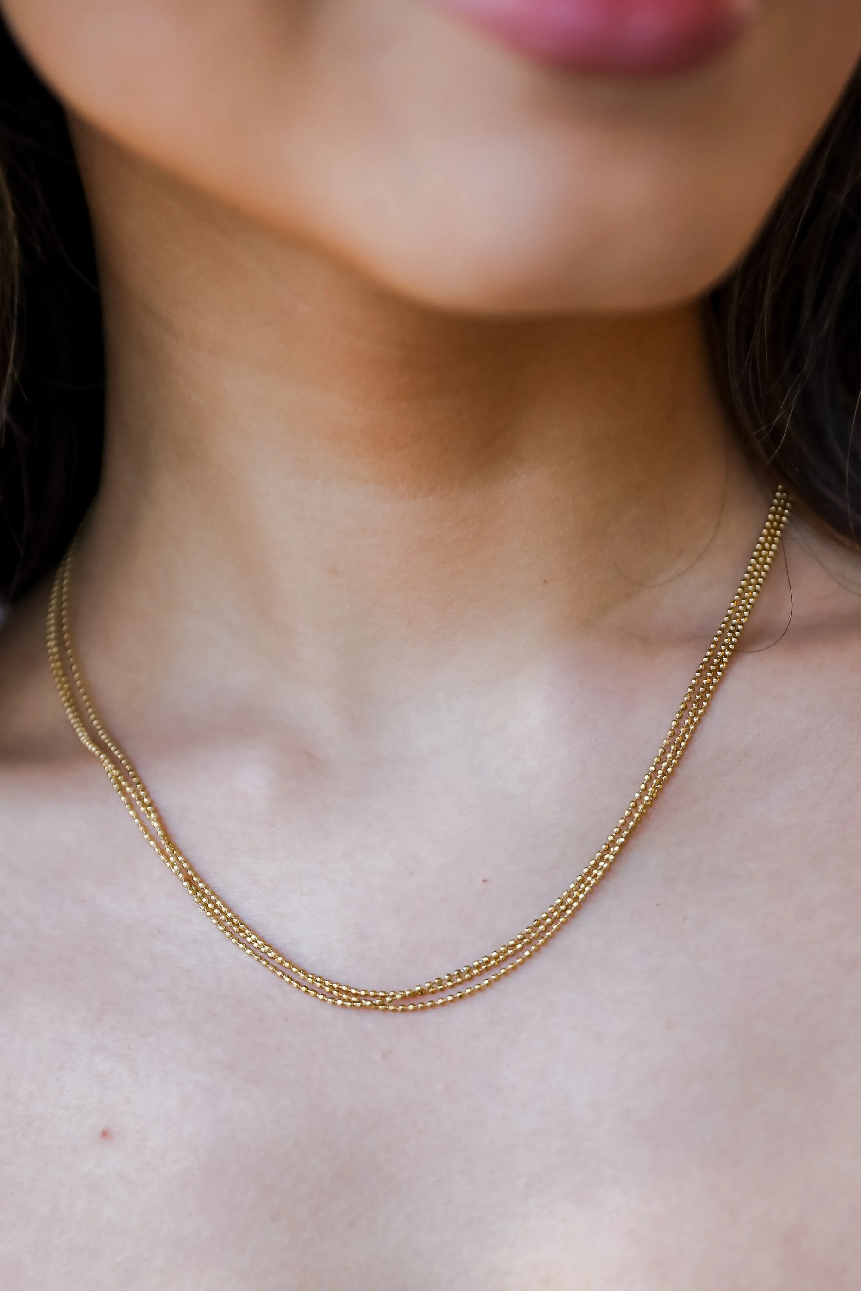 FINAL SALE - Josie Gold Layered Chain Necklace