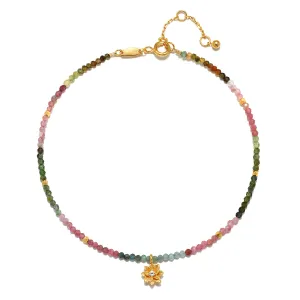 First Step Tourmaline Lotus Anklet