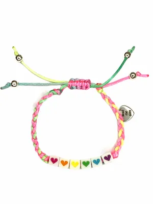 Friendship Bracelet - Hearts Pastel