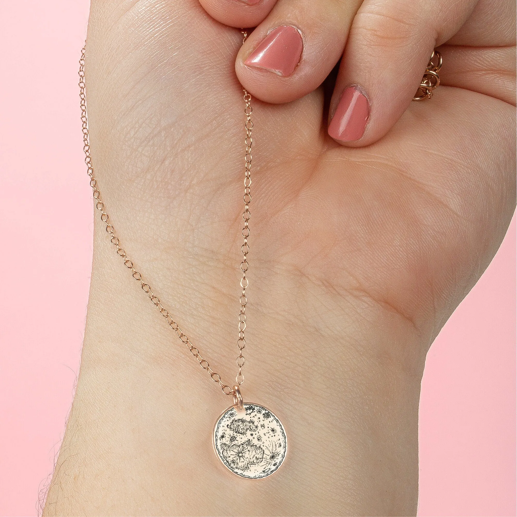 Full Moon Disc Necklace