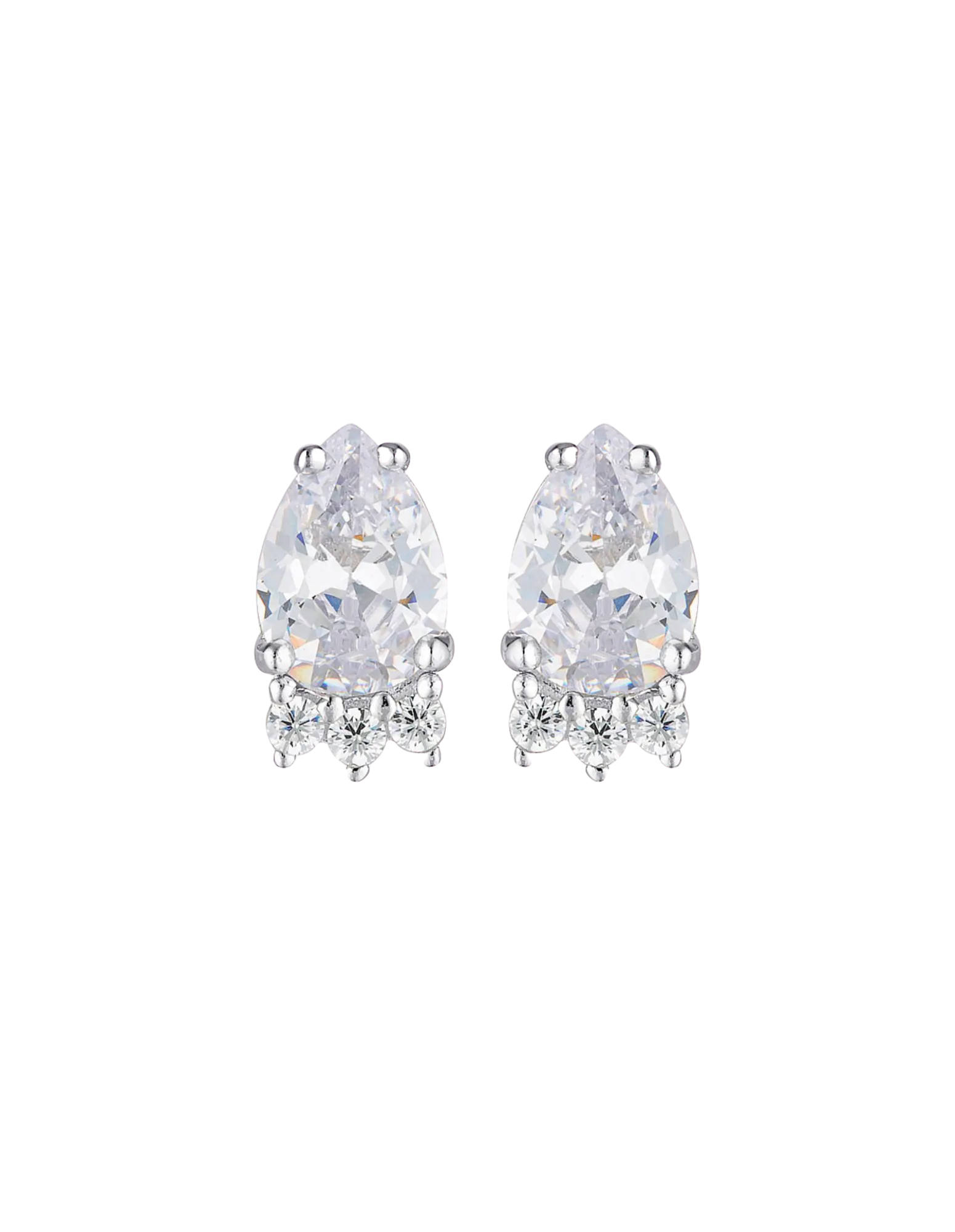 Georgini Willow Stud Earrings - Silver