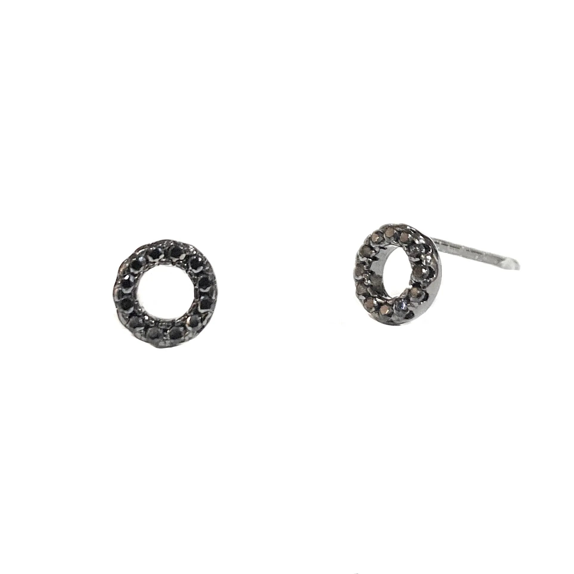 Geovana Circle Hollow CZ Studs