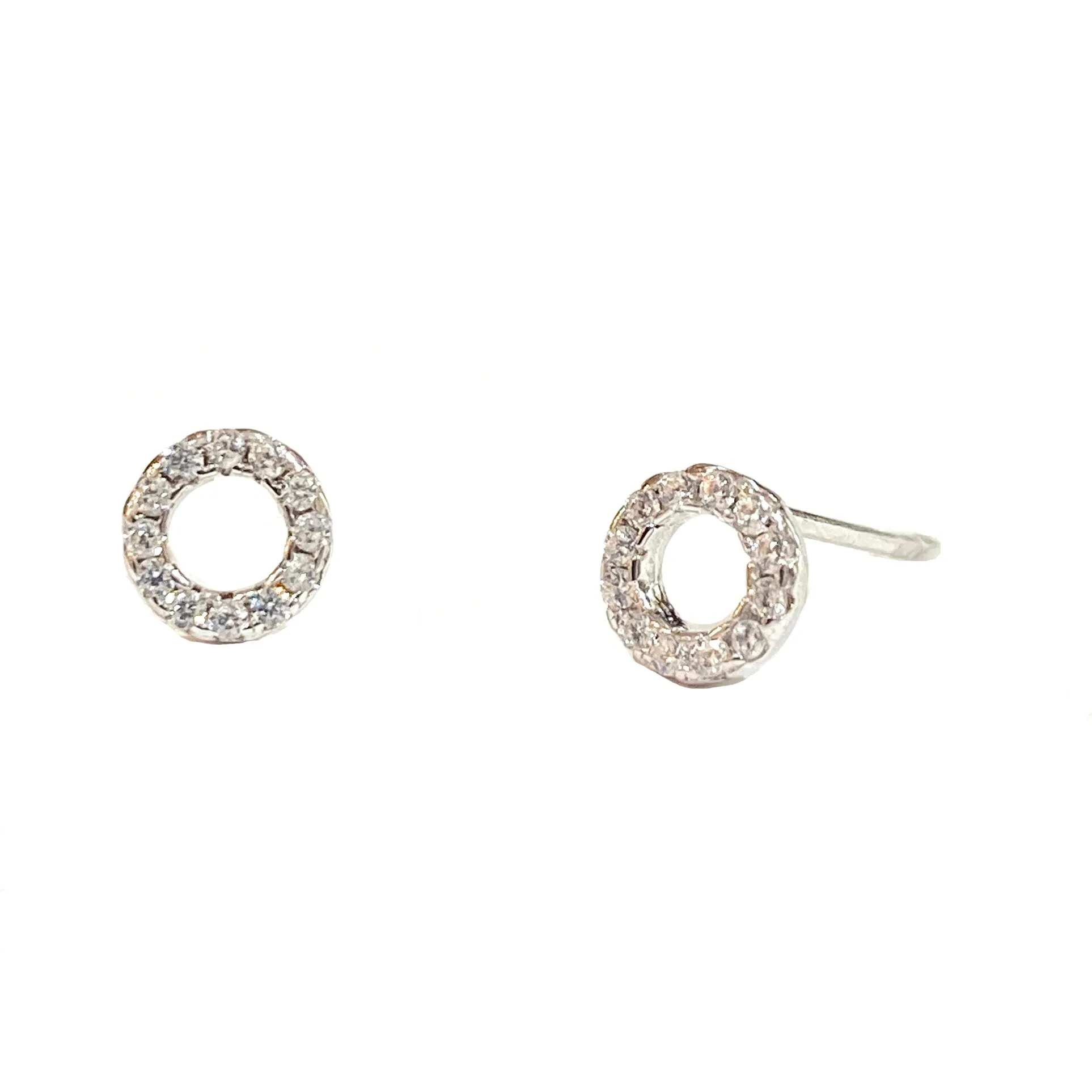 Geovana Circle Hollow CZ Studs