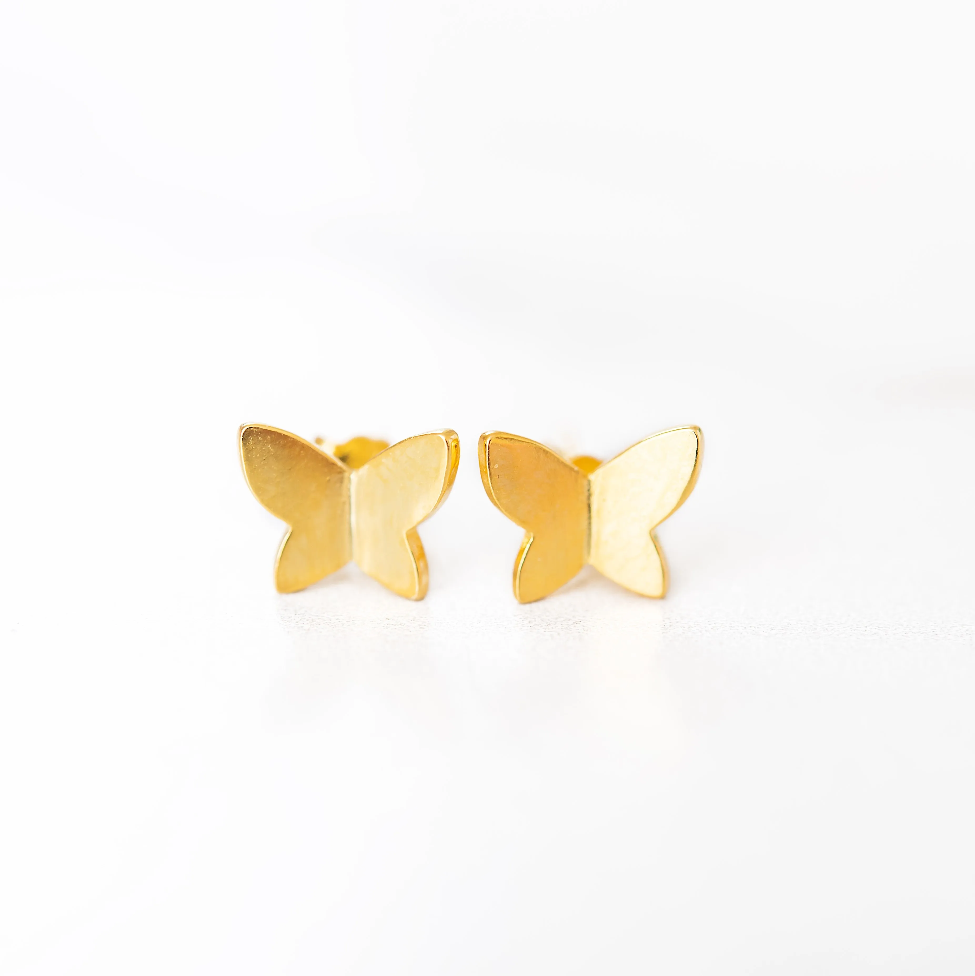 Gold Butterfly Studs