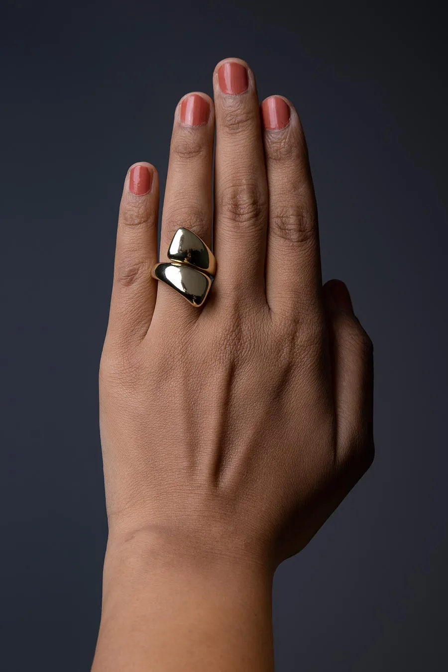 Gold Finish Super Chic Ring