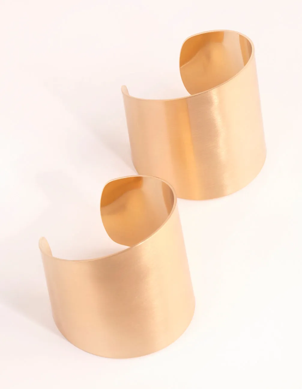 Gold Thick Double Cuff Bracelet