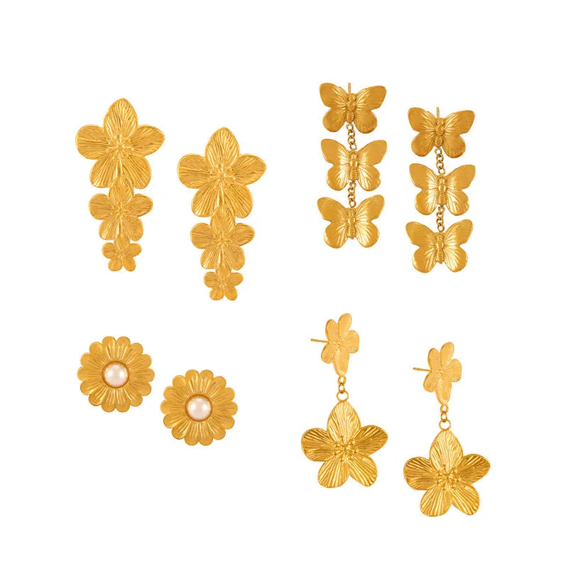 Golden Glow Titanium Stud Earrings from Planderful's Everyday Genie Collection