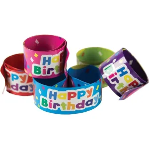 Happy Birthday Balloons Slap Bracelets