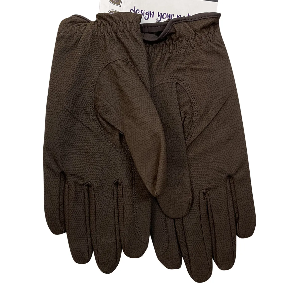 Haukeschmidt Touch of Magic Gloves in Brown/Tan Studs - Women's 9