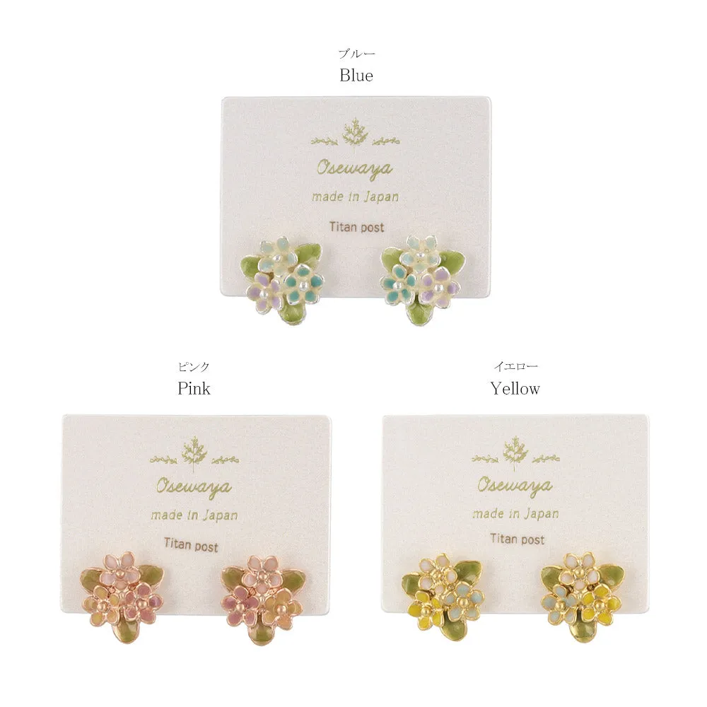 Hydrangea Stud Earrings