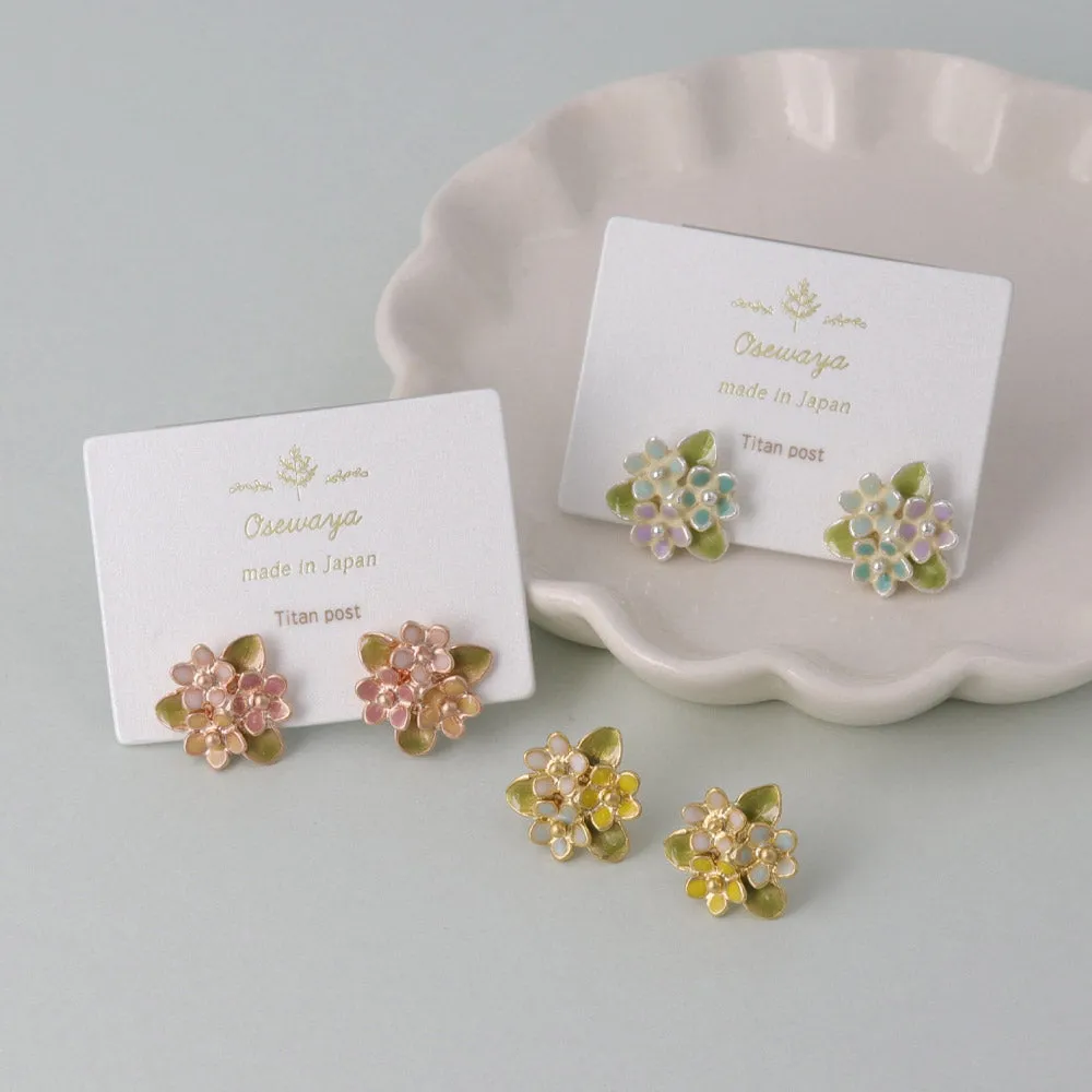 Hydrangea Stud Earrings